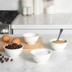 4 Piece Prep & Serve Mini Bowl Set - White