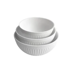 3 Piece Prep & Serve Mixing Bowl Set, White