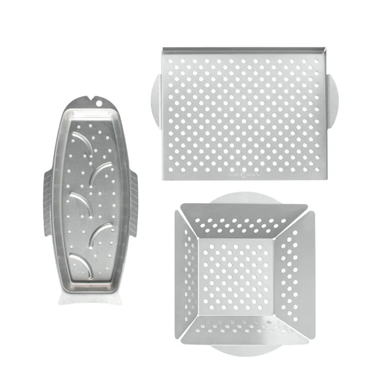 3-Piece Seafood and Grill Basket Set