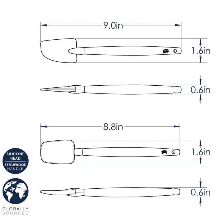 2 Piece Small Spatula Set