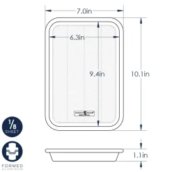 Prism Aluminum Eighth Sheet Pan