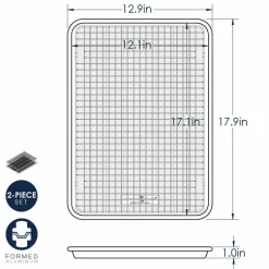 Prism Half Sheet Pan with Oven-Safe Nonstick Grid