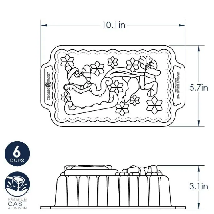 Santa's Sleigh Loaf Pan