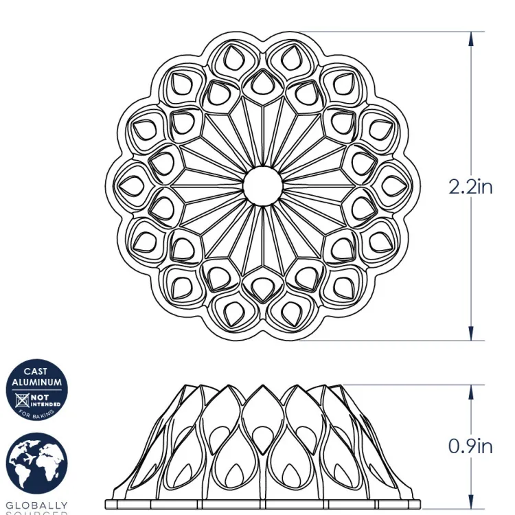 Set of 2 Collectible Cast Ornaments, Crown Bundt®