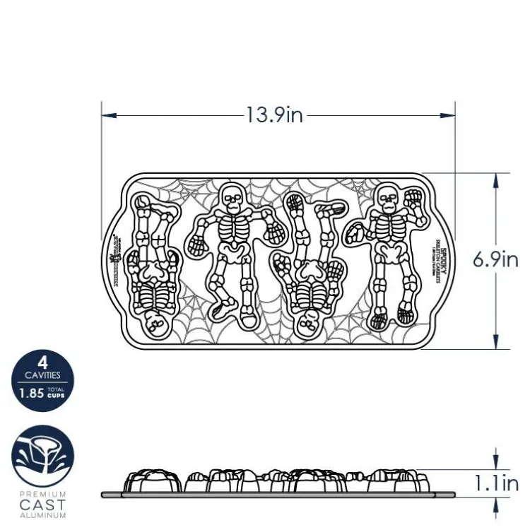 Spooky Skeleton Cakelet Pan
