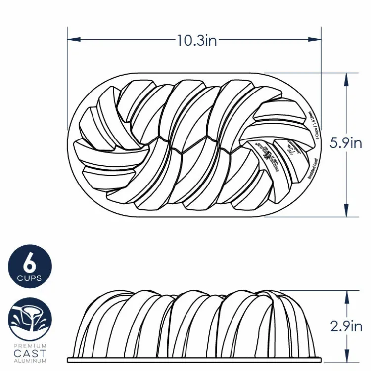 75th Anniversary Braided Loaf Pan