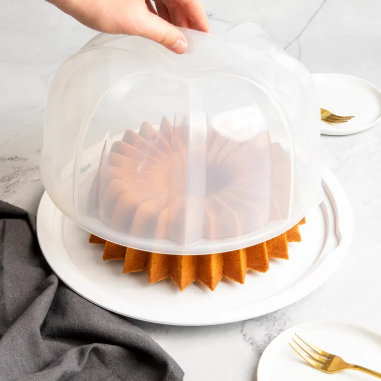 Translucent Bundt® Cake Keeper - White