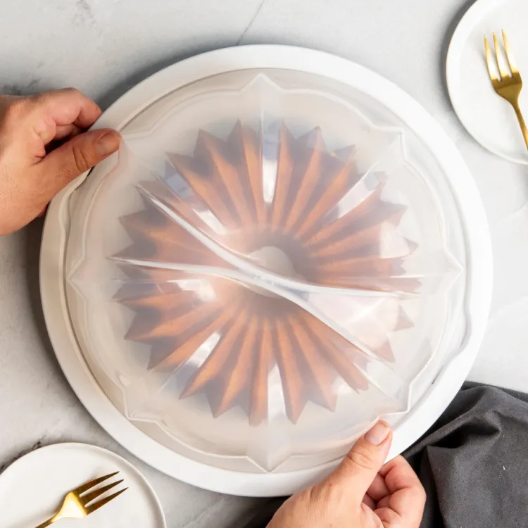 Translucent Bundt® Cake Keeper - White