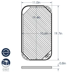 Two Burner Reversible Griddle