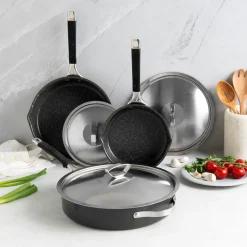 Verde™ 6 Piece Ceramic Nonstick Skillet & Lid Set