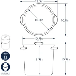 Verde™ 12 Qt Stock Pot with Lid