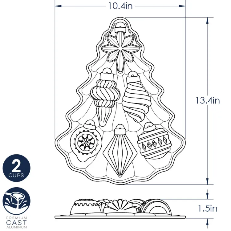 Vintage Ornament Cakelet Pan