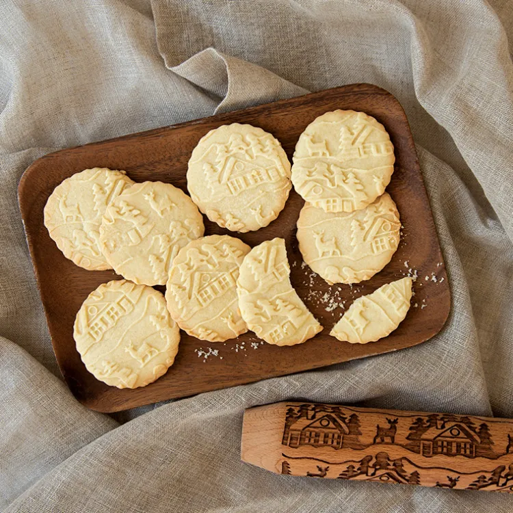 Woodland Cottage Embossing Rolling Pin
